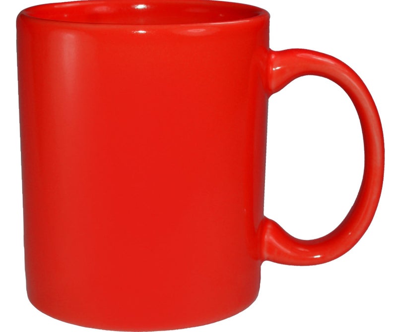 Funny Guy Mugs Plain Red Ceramic Coffee Mug, Red, 11-Ounce - Image 1
